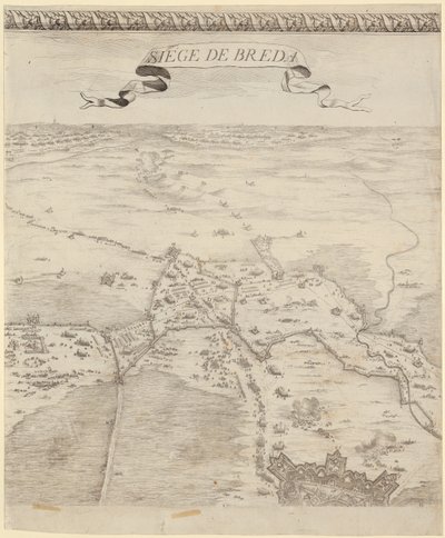 Detalj ur "Slaget om Breda" av Jacques Callot
