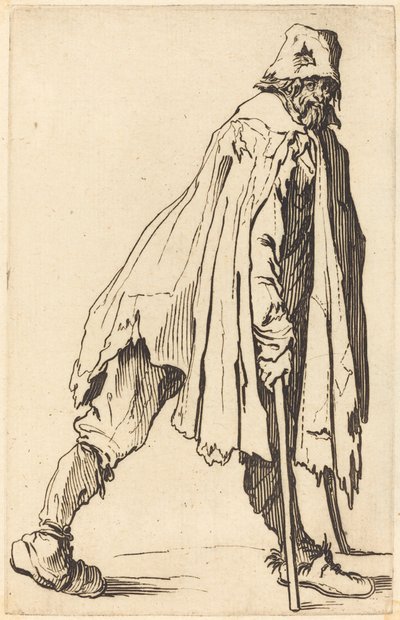 Tiggare med kryckor och mössa av Jacques Callot