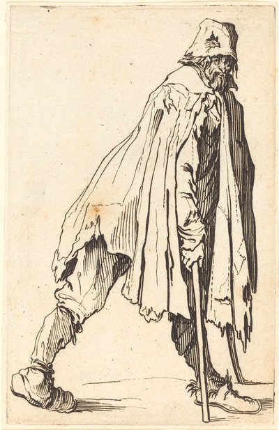 Tiggare med kryckor och mössa av Jacques Callot