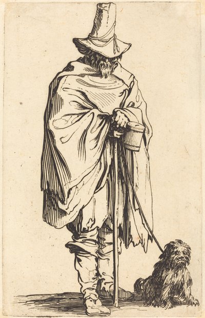 Tiggare med hund av Jacques Callot