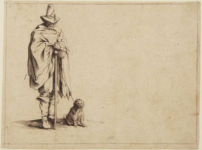 Tiggare med hund av Jacques Callot