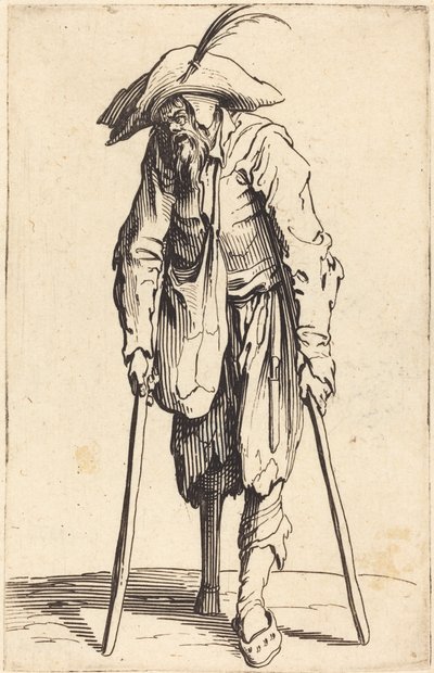 Tiggare med träben av Jacques Callot