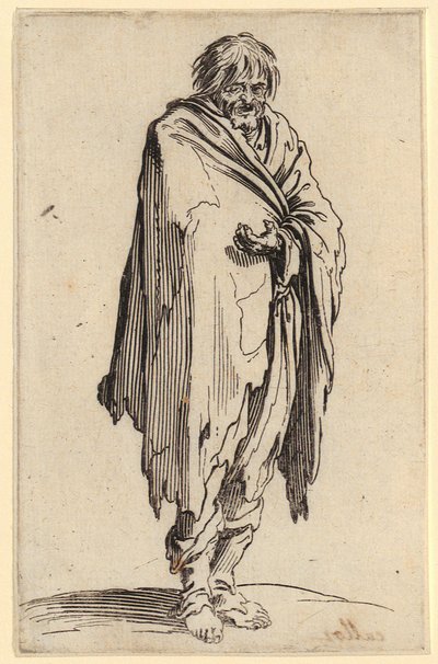 Tiggare med bara fötter, plansch 12 ur serien ”Tiggarna” av Jacques Callot