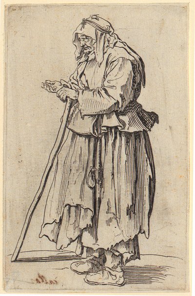 Tiggerska med sina allmosor, blad 23 ur serien ”Tiggarna” av Jacques Callot