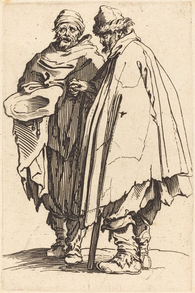 Blind tiggare och följeslagare av Jacques Callot