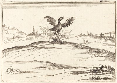 Brinnande Phoenix, 1628. av Jacques Callot