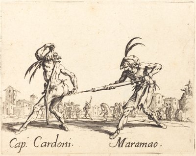 Keps. Cardoni och Maramao, ca. 1622. av Jacques Callot