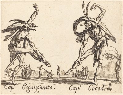 ingen Sgangherato och Cap. krokodil av Jacques Callot