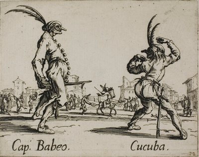 Kapten Babeo - Cucuba, plansch 16 från Balli di Sfessania av Jacques Callot