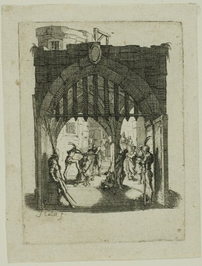 Kristus krönt med törnen, från The Small Passion av Jacques Callot