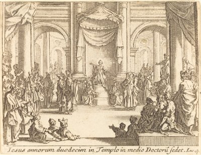 Kristus disputerar med läkarna av Jacques Callot