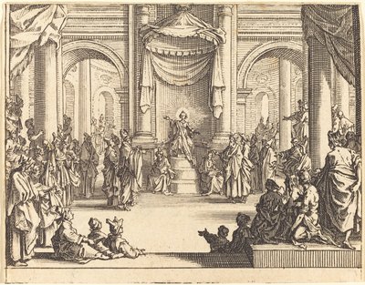 Kristus disputerar med läkarna av Jacques Callot