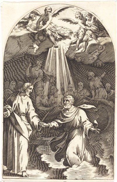 Kristus går på vattnet [första plattan], 16081611. av Jacques Callot