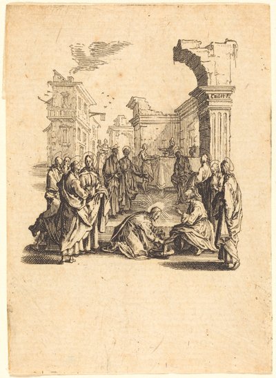 Kristus tvättar apostlarnas fötter av Jacques Callot