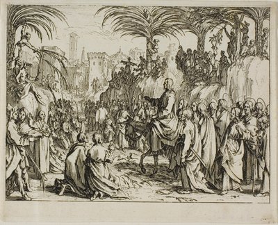 Kristi intåg i Jerusalem, från Nya testamentet av Jacques Callot