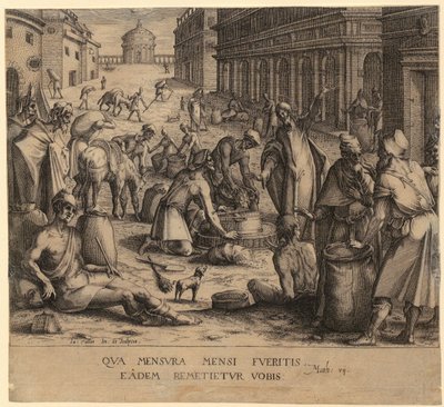 Kristus och spannmålshandlarna av Jacques Callot