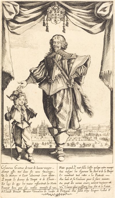 Claude Deruet och hans son Jean av Jacques Callot