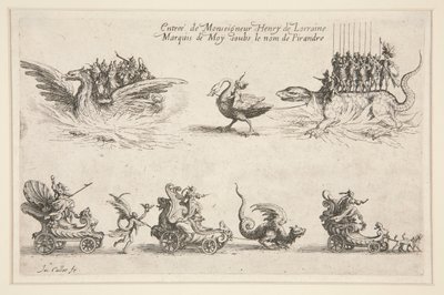 Strid vid Barrièren, inträde av Monsignor Henry av Lorraine av Jacques Callot
