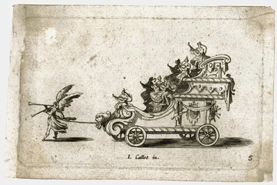 Combat a la barriere: en stridsvagn ... (gravyr) av Jacques Callot