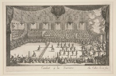 Bekämpa? Barriär, strid av Jacques Callot