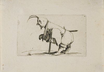 Cripple med mössa, från Varie Figure Gobbi av Jacques Callot