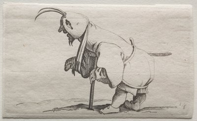 Krympling med huva. av Jacques Callot