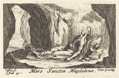 Magdalenas död. av Jacques Callot
