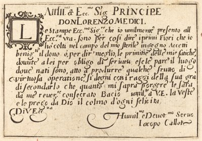 Dedikation till Don Lorenzo de