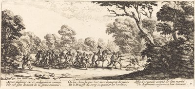 Upptäckten av de kriminella soldaterna av Jacques Callot