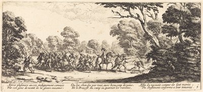 Upptäckten av de kriminella soldaterna, ca. 1633. av Jacques Callot