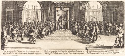 Fördelning av belöningar av Jacques Callot