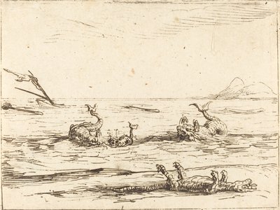 Delfiner och krokodiler av Jacques Callot