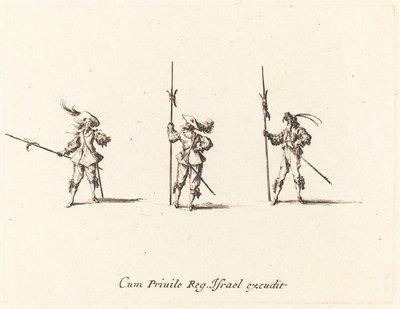 Borra med hellebardar av Jacques Callot