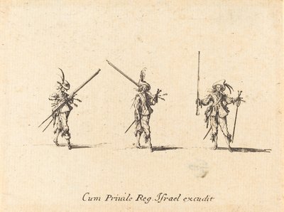 Borra med musköten, 16341635. av Jacques Callot
