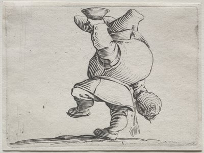 Olika puckelryggiga figurer av Iacopo Callot (Dricker Seen From Behind) av Jacques Callot
