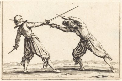 Duell med svärd och dolkar av Jacques Callot