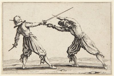 Duell med svärd och dolkar av Jacques Callot