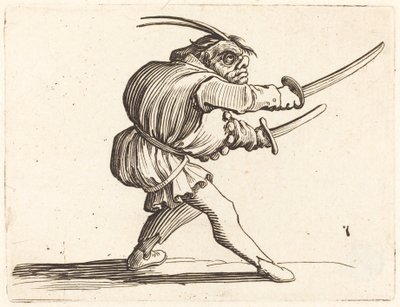 Duellist med två sablar av Jacques Callot
