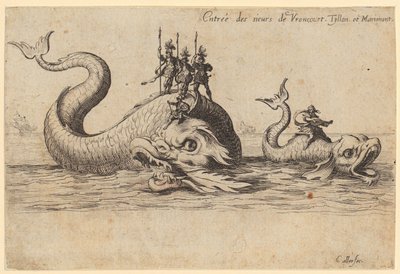 Prinsen av Pfalzburgs intåg, blad 2 ur serien "Torneringen" av Jacques Callot