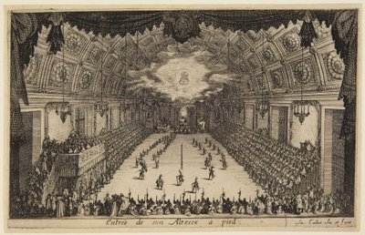 Inträde till fots, ur serien ”Striden vid barriären” av Jacques Callot