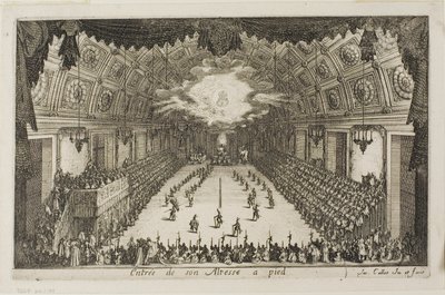 Entry of His Highness on Foot, från The Combat at the Barrier av Jacques Callot