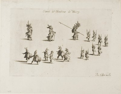 Inträde av M. de Macey, från The Combat at the Barrier av Jacques Callot