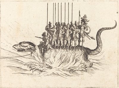 Inträde av Monseigneur Henry de Lorraine, Marquis de Moy, under namnet Pirandre av Jacques Callot