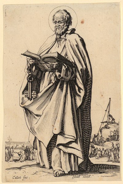 Frälsaren, blad 2 ur serien "Jesus, de tolv apostlarna och Maria" av Jacques Callot