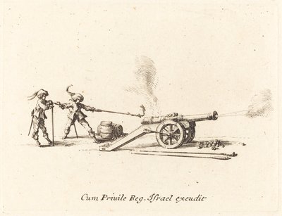 Avfyra kanonen, 16341635. av Jacques Callot