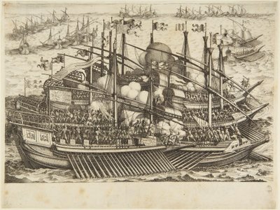 Första sjöslaget av Jacques Callot