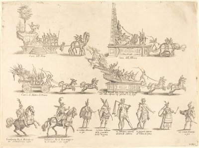 Floats och deltagare av Jacques Callot