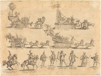 Floats och deltagare av Jacques Callot