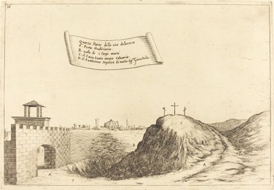 Fyra delar av Via Dolorosa av Jacques Callot