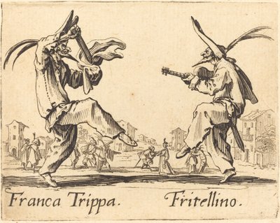Franca Trippa och Fritellino av Jacques Callot